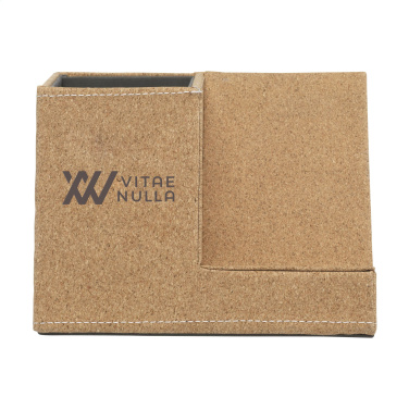 Logo trade business gifts image of: Ecork Pen Holder Wireless Charger